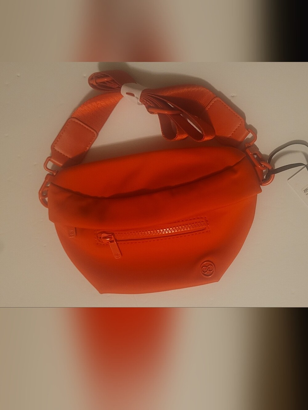 Calia Red Crossbody Waist Bag with Front Zip Pocket NWT